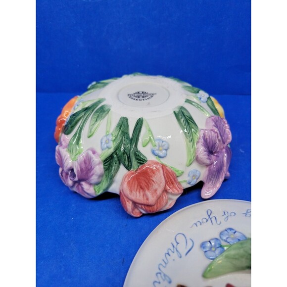 Fitz & Floyd Candy Trinket Dish "Thinking of You" Gift Collectible - Picture 6 of 12